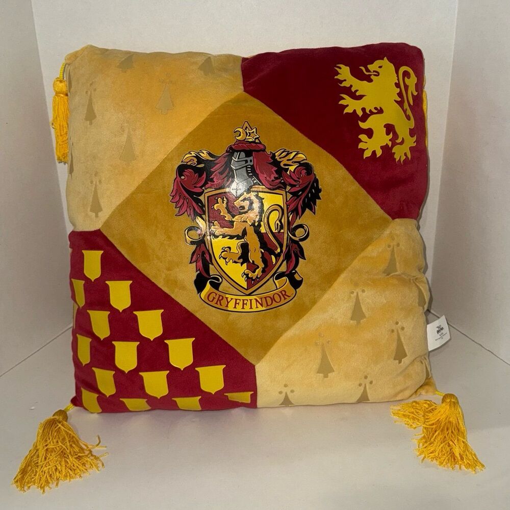 Harry Potter Gryffindor Deluxe Cushion Pillow Tassels Wizarding World Universal